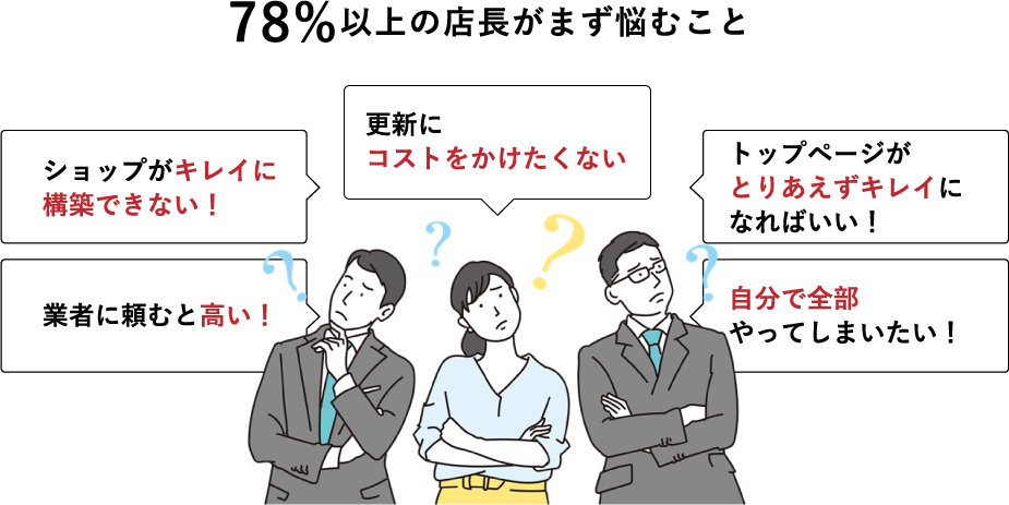 ネットショップ開設でよくある悩み